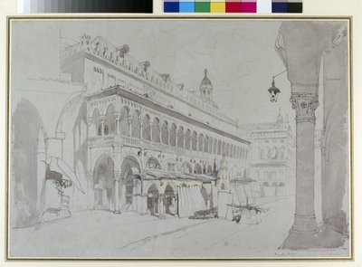 The Palazzo della Ragione and Piazza delle Erbe, Padua, May 1841 by John Ruskin